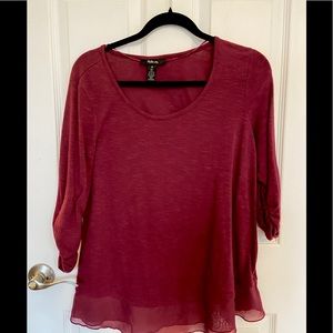 Style and Co dark red tunic